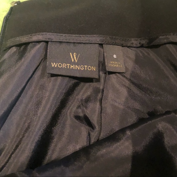 ✨2 for 10✨ Worthington Black & White Lace Detail Pencil Skirt - Picture 5 of 5